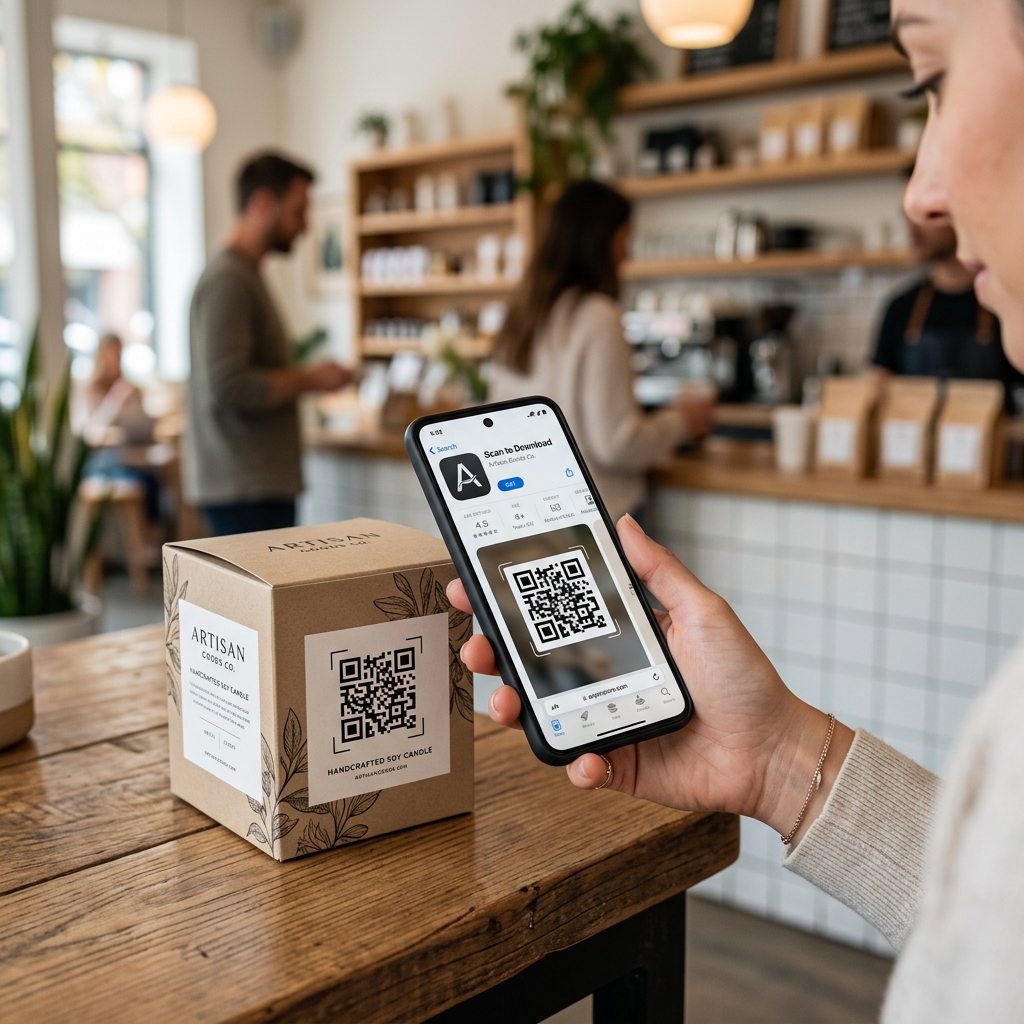 App Store and Google Play QR Code