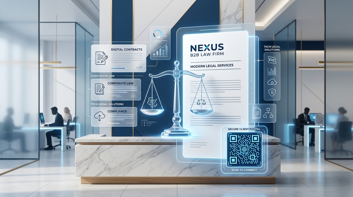B2B Law Firm QR Code Hero