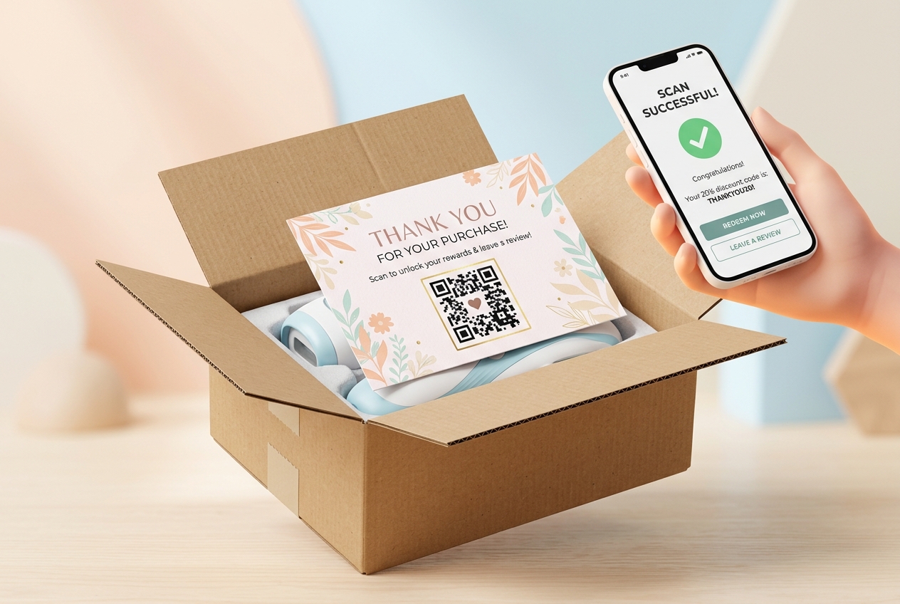Using QR Codes for E-commerce Package Inserts