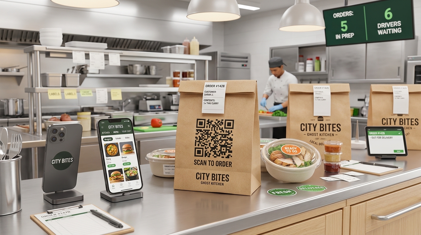 Using QR Codes for Ghost Kitchens and Food Delivery Services