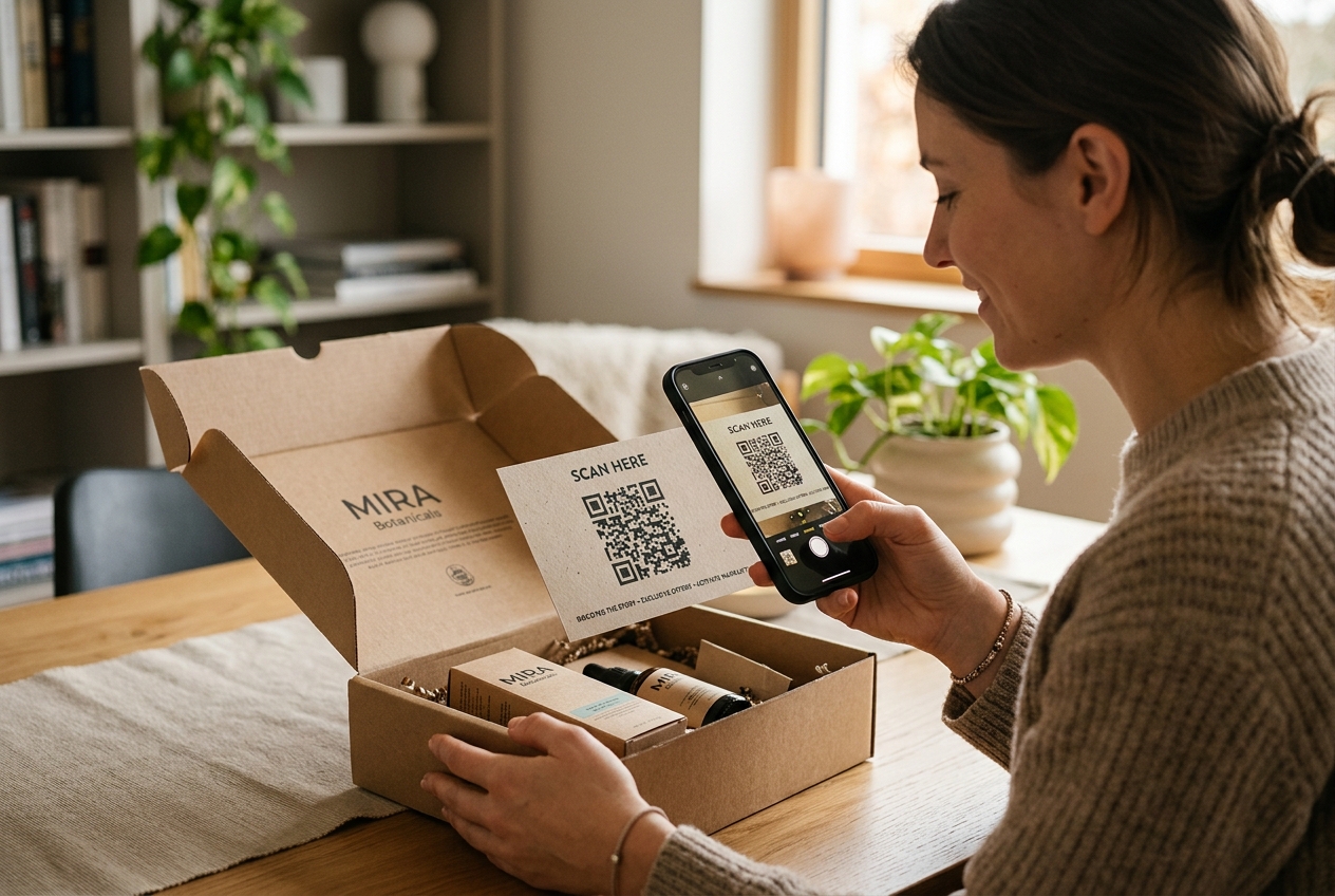 Unboxing with QR Code