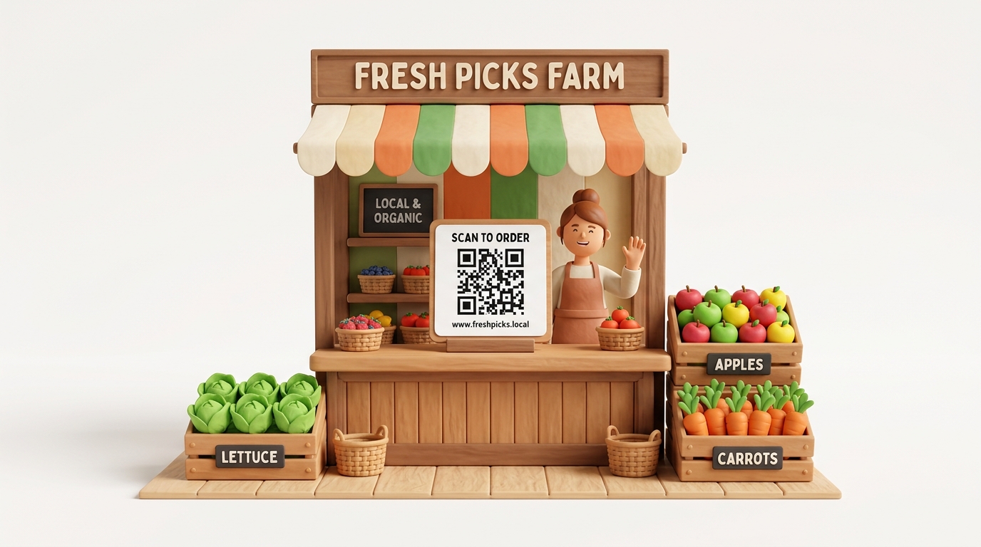 Using QR Codes for Farmers' Markets and Local Producers