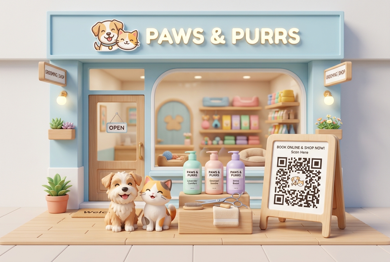 Using QR Codes for Pet Grooming Salons and Pet Shops