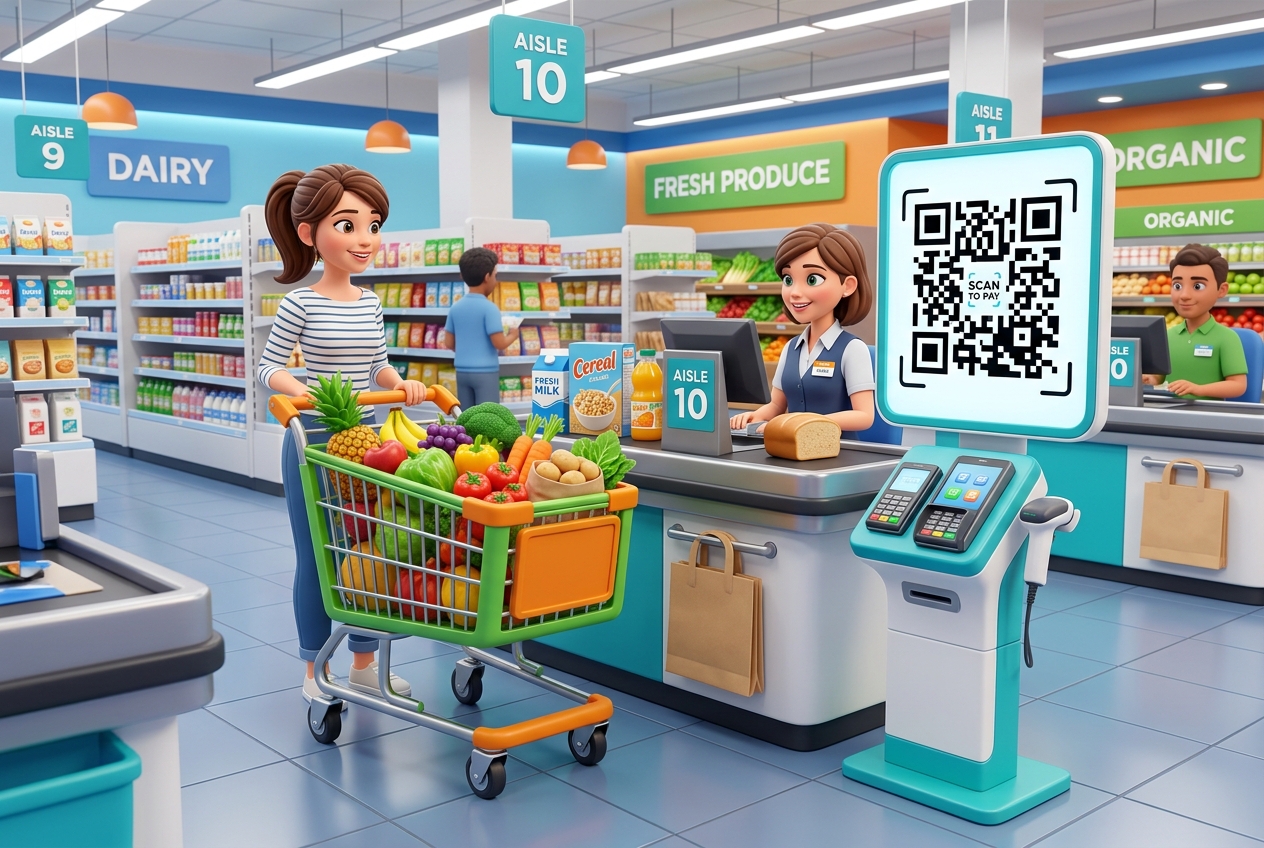 Using QR Codes for Supermarkets and Grocery Stores