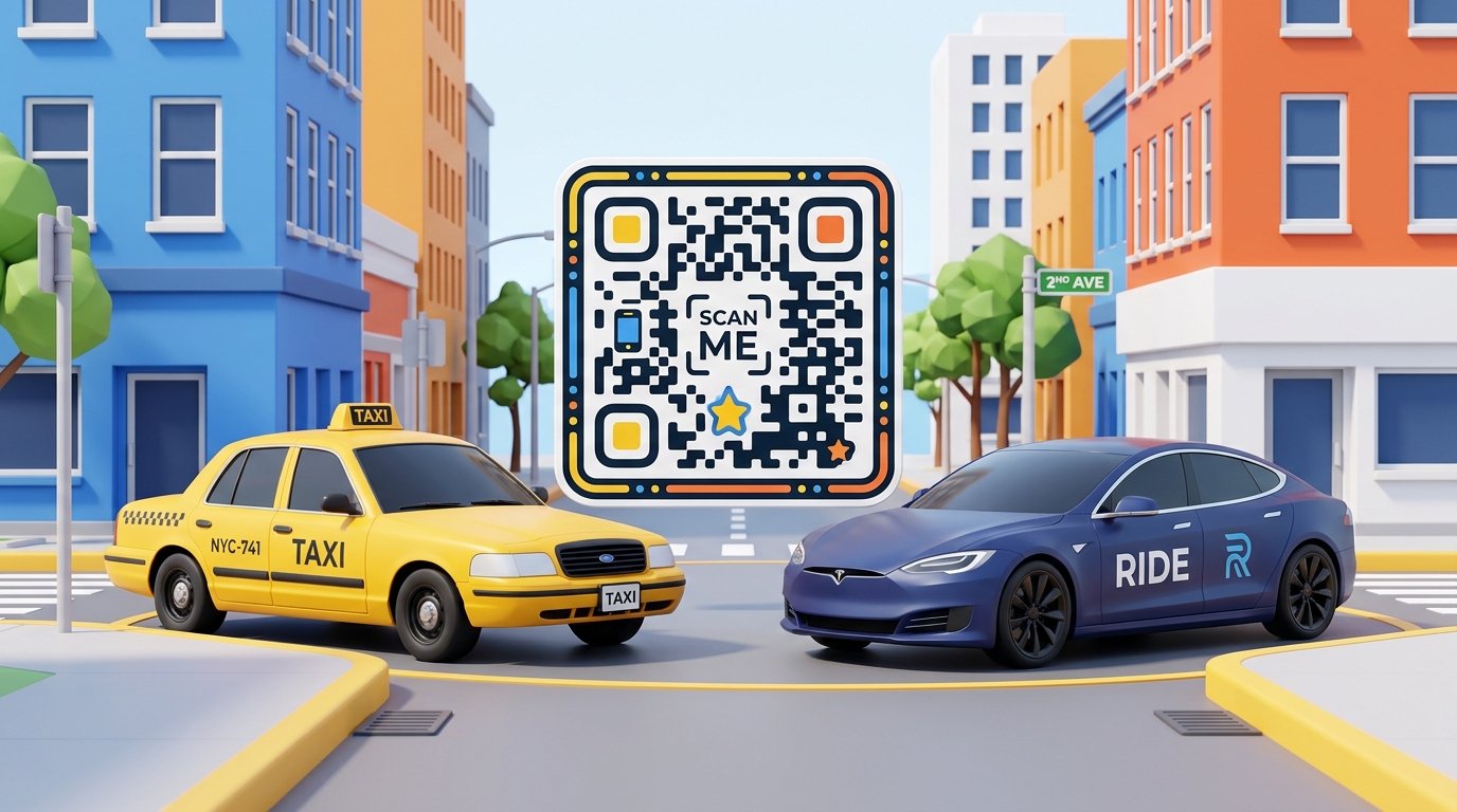 Taxi and Ride-Sharing QR Code Hero