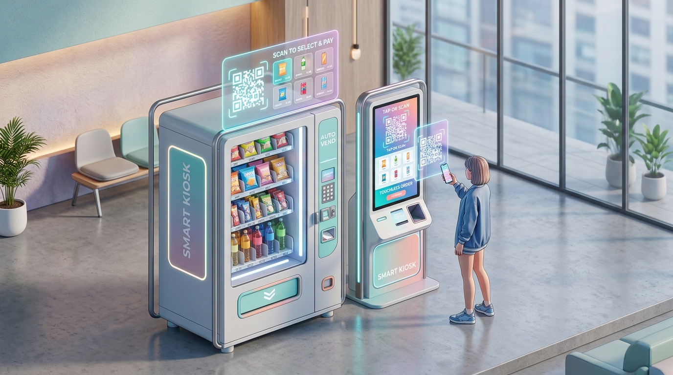 Using QR Codes for Vending Machines and Smart Kiosks