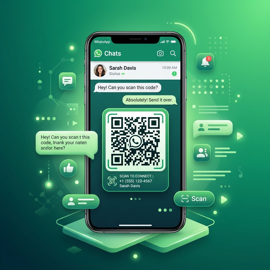 WhatsApp QR Code Hero
